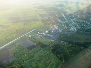 Arial view of Corozal, Belize