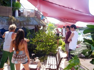 MTV at Rishi's plastic bottle island Isla Mujeres