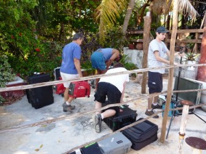 MTV at Rishi's plastic bottle island Isla Mujeres