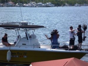 MTV at Richart's plastic bottle island Isla Mujeres